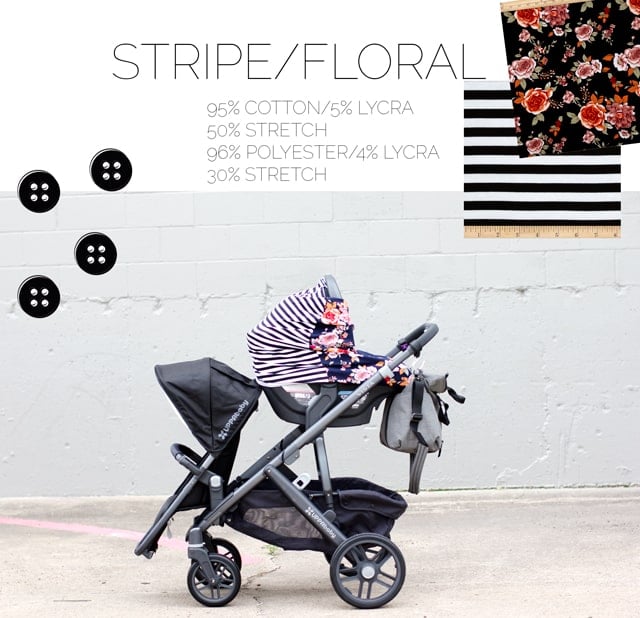 floral car seat and stroller