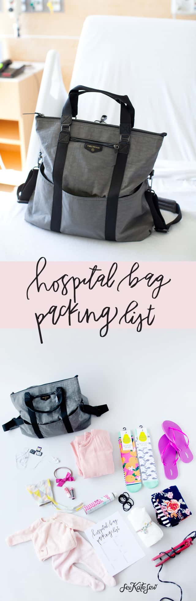 Printable Hospital Bag Packing List | See Kate Sew