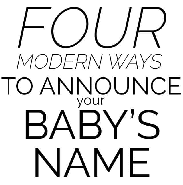 announcing name of baby