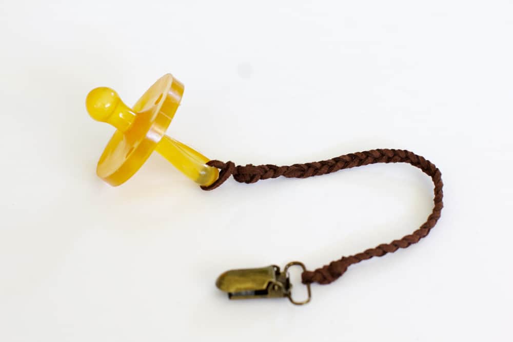 Braided Leather Pacifier Clip Tutorial | See Kate Sew