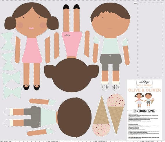 See Kate Sew Doll Fabric | Cut and Sew Fabric Panel!