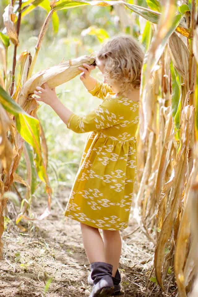 Pippa Peplum with April Rhodes Fabric |Knit Fall Dresses for Girls | fall fashion for kids | kids fall fashion | fall dresses for girls | fall fashion for girls | kid friendly fall fashion | kids clothing tutorials || See Kate Sew #girlsfalldresses #girlsfallfashion #diyfalldress #seekatesew