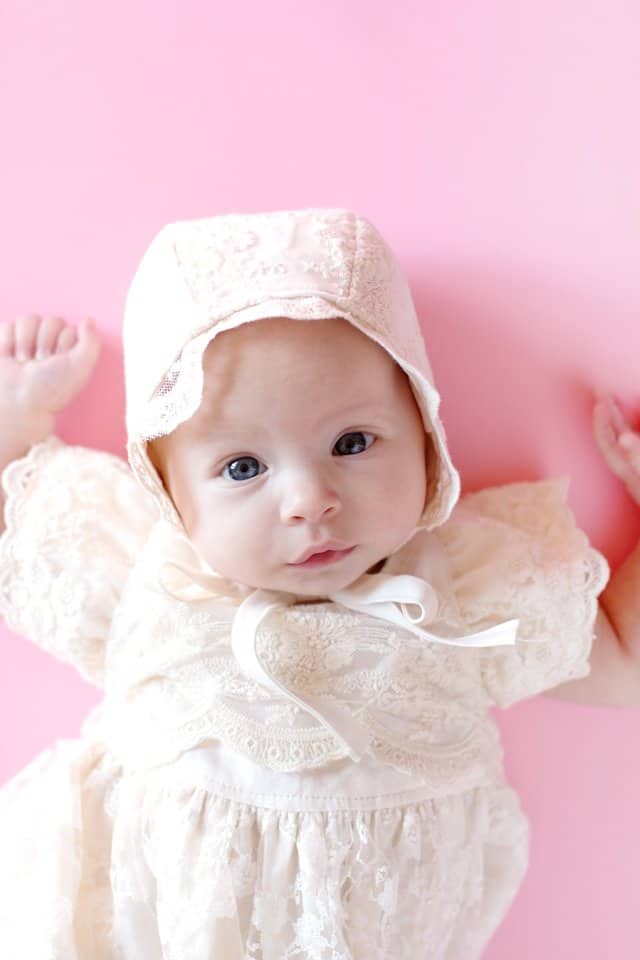 Lace Bonnet Tutorial | FREE Blessing Gown Tutorial + Pattern | how to sew a blessing dress | diy blessing dress | free sewing patterns | free blessing gown pattern || See Kate Sew #freesewingpatterns #blessingdress