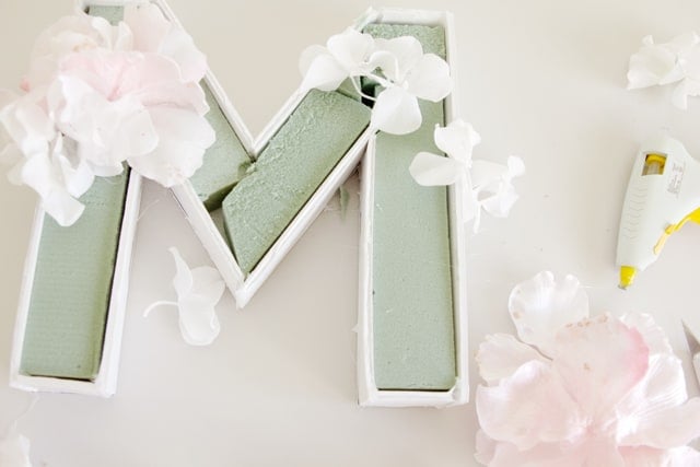 DIY Flowered Letter