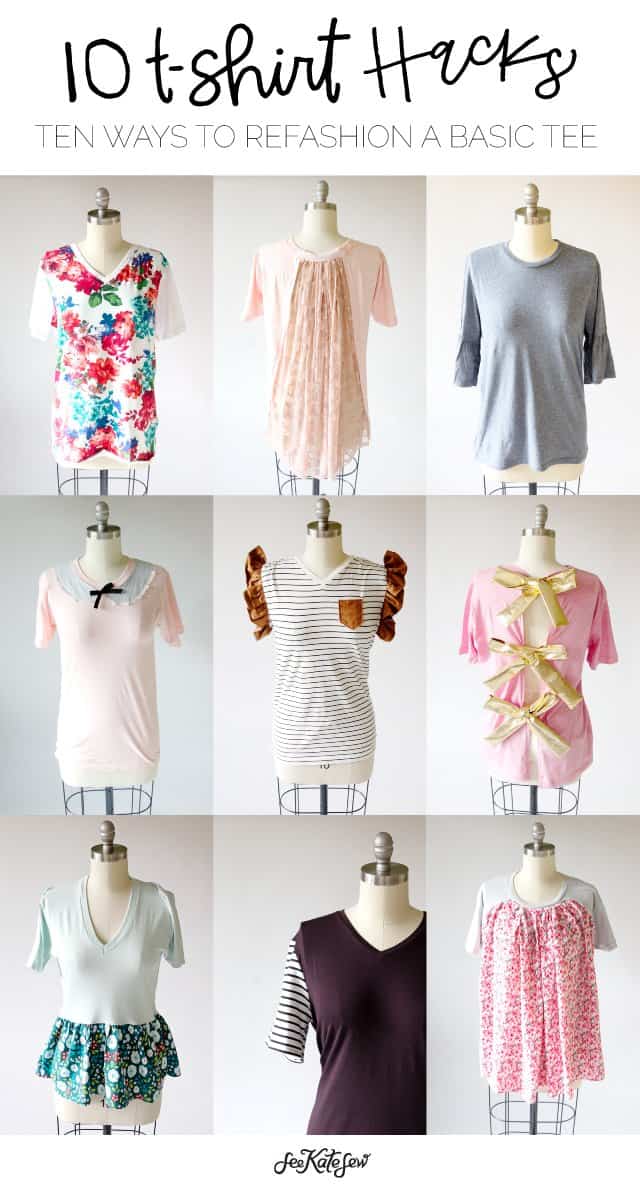 10 ways to refashion a t-shirt! - see kate sew