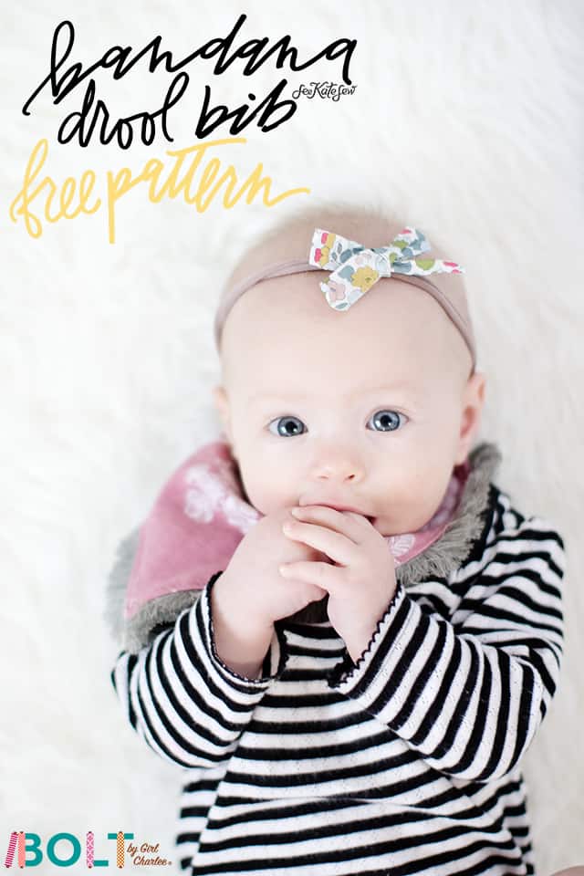 Bandana Drool Bib Tutorial | diy drool bib | handmade drool bib | diy drool bib pattern | easy diy drool bib | drool bib ideas || See Kate Sew #droolbib #diybaby #babybib