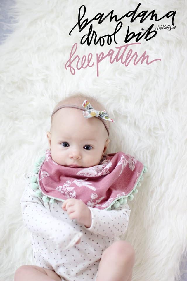 Bandana Drool Bib Tutorial | diy drool bib | handmade drool bib | diy drool bib pattern | easy diy drool bib | drool bib ideas || See Kate Sew #droolbib #diybaby #babybib