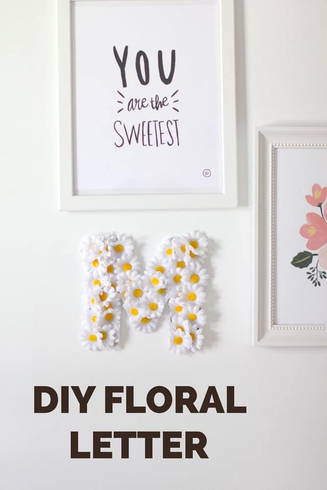 Floral Name Letters with Lorena Canals | diy name letters | diy wall decor | floral home decor | kids room decor || see Kate sew #diy #nameletters #floraldecor #kidsrooms #kidsdecor #floralnameletters