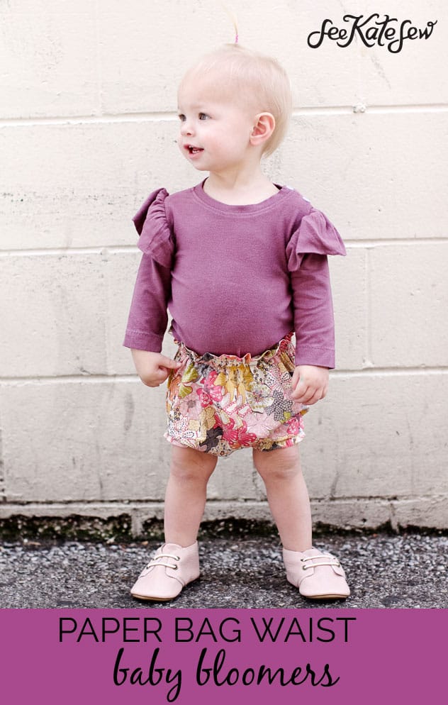 Paper Bag Waist Baby Bloomers|See Kate Sew