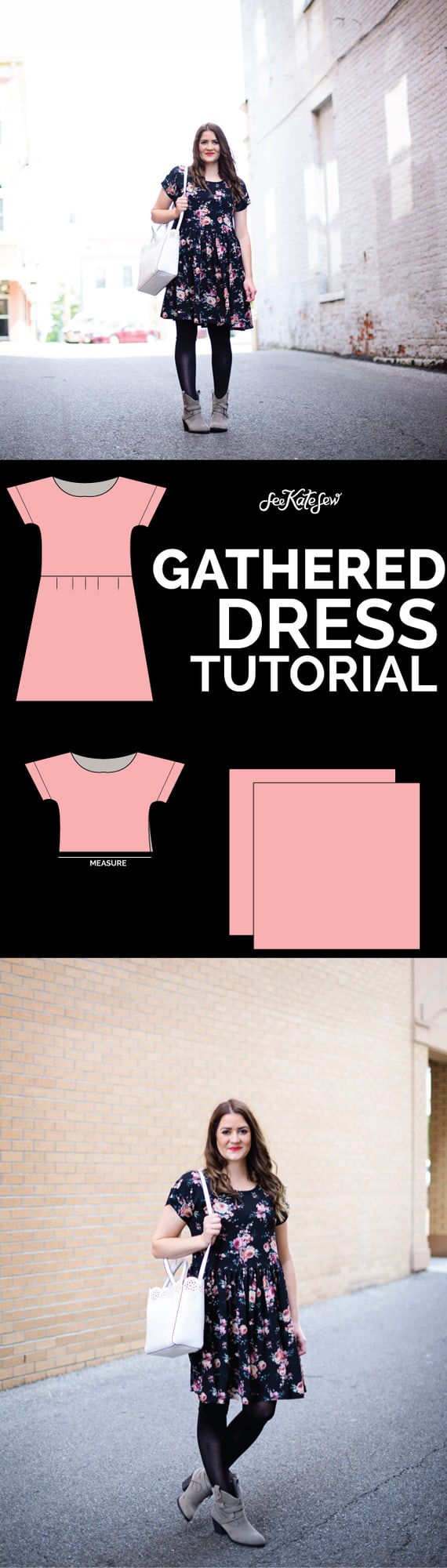 Gathered Dress Tutorial from the Zippy Pattern! | sewing patterns | clothing patterns and ideas | how to sew a gathered dress | how to sew a dress | sewing tips and tricks | DIY clothing | homemade clothing patterns || See Kate Sew #diyclothing #diygathereddress #diydress #sewingpatterns #seekatesew