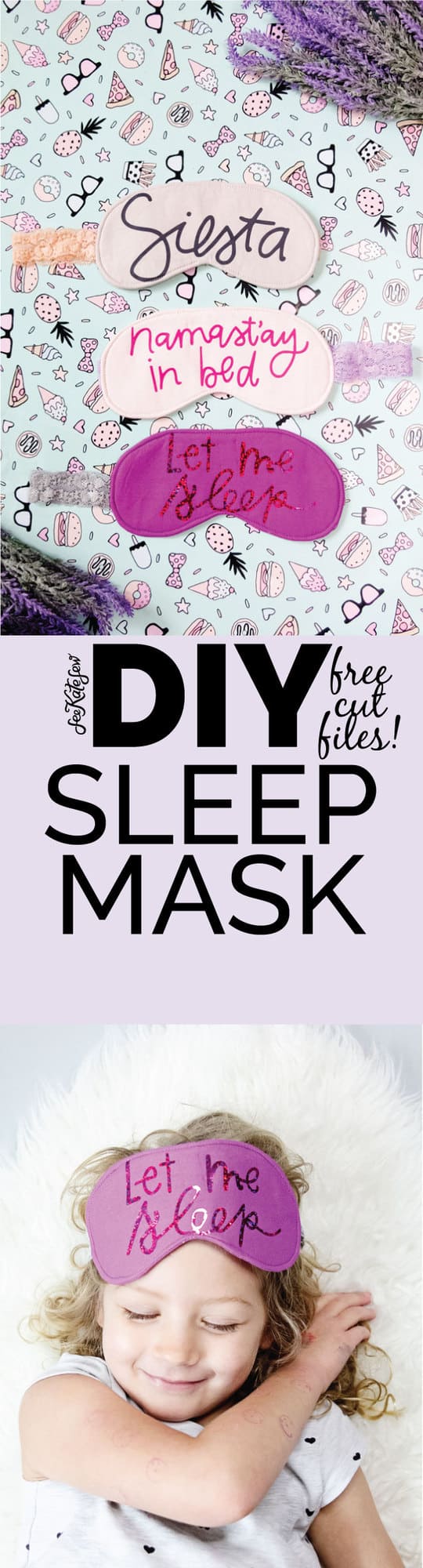 DIY sleep mask with cut files