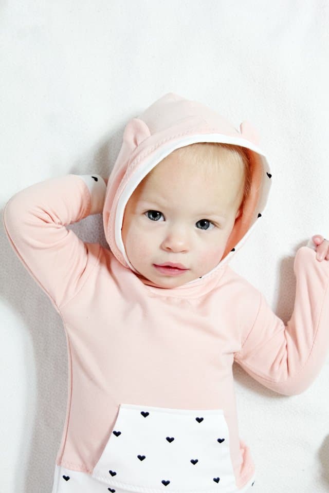 baby with hoodie