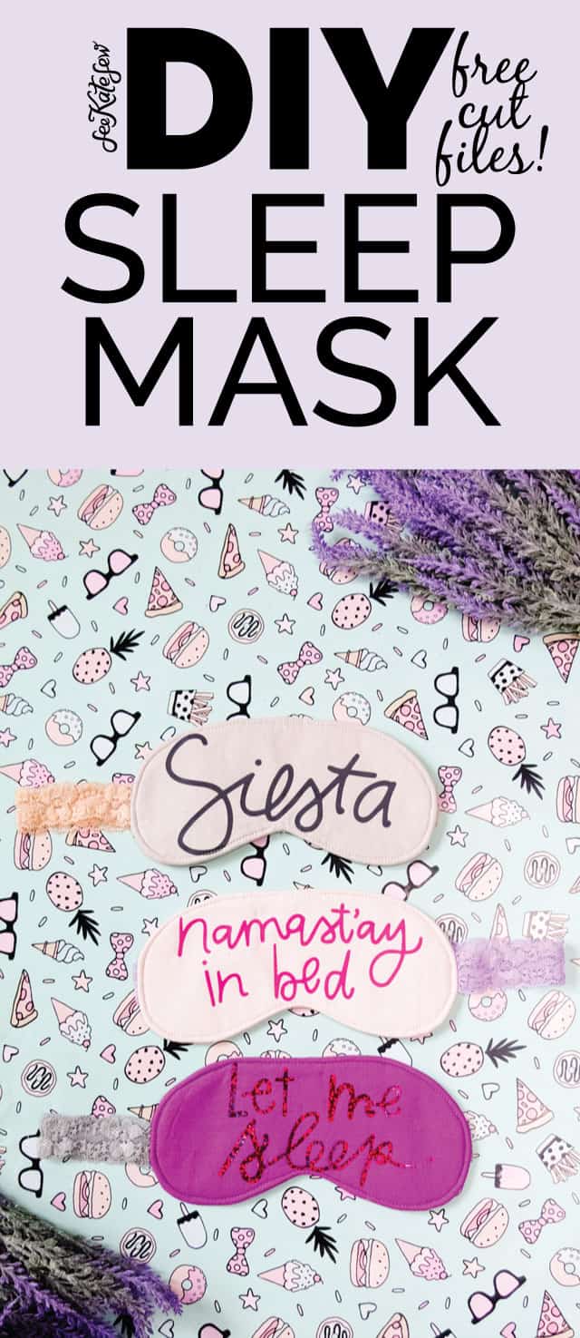 DIY sleep mask with cut files