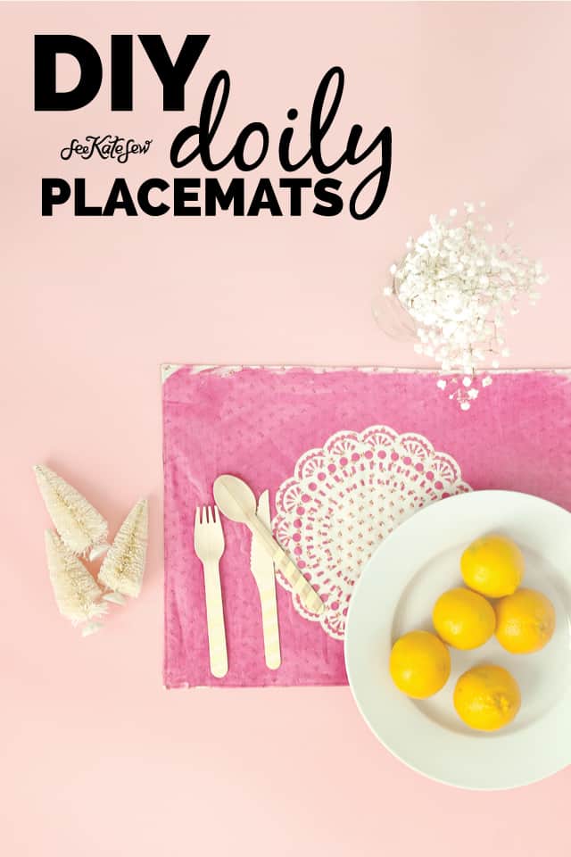 DIY doily placemat tutorial | diy gift ideas | homemade placemat | how to make a placemat | placemat tutorial | diy sewing tutorials | cricut projects | easy cricut project || See Kate Sew #cricutproject #diygift #diyplacemats