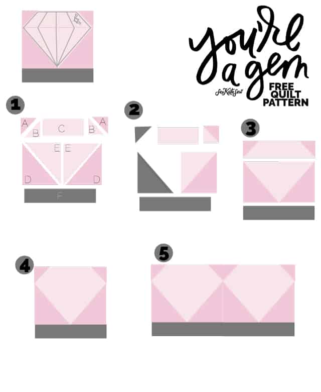 You're a Gem Quilt - Easy Beginner Quilt!