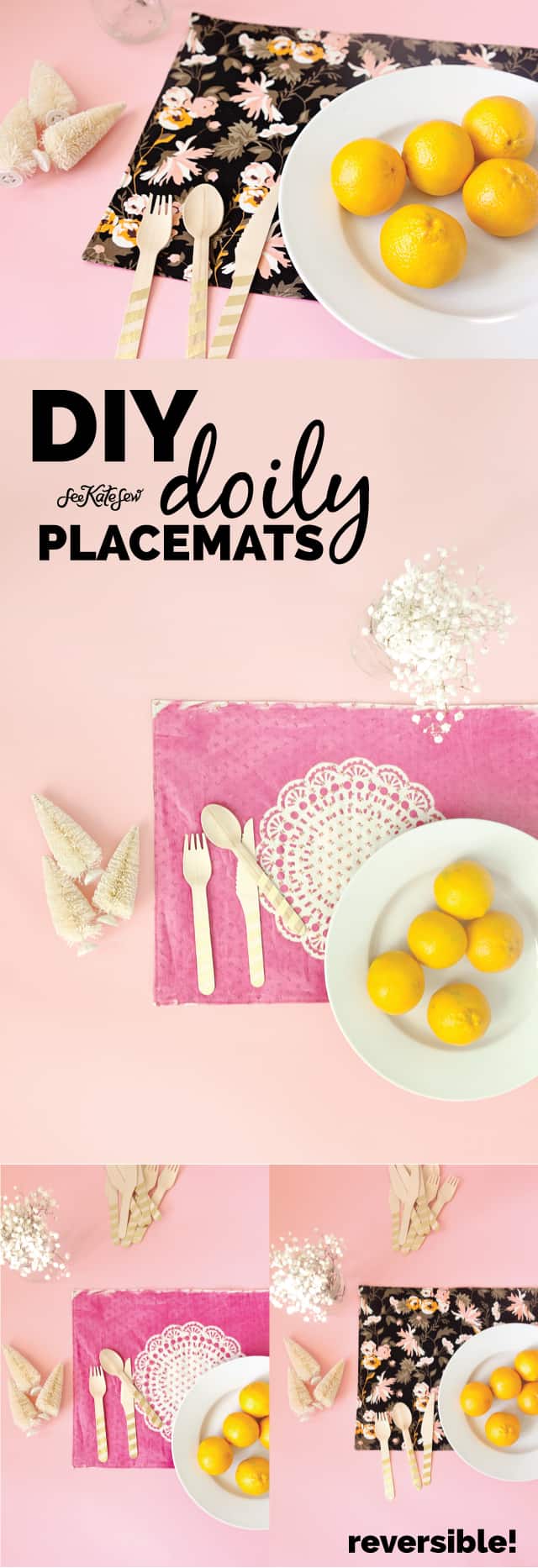 DIY doily placemat tutorial | diy gift ideas | homemade placemat | how to make a placemat | placemat tutorial | diy sewing tutorials | cricut projects | easy cricut project || See Kate Sew #cricutproject #diygift #diyplacemats