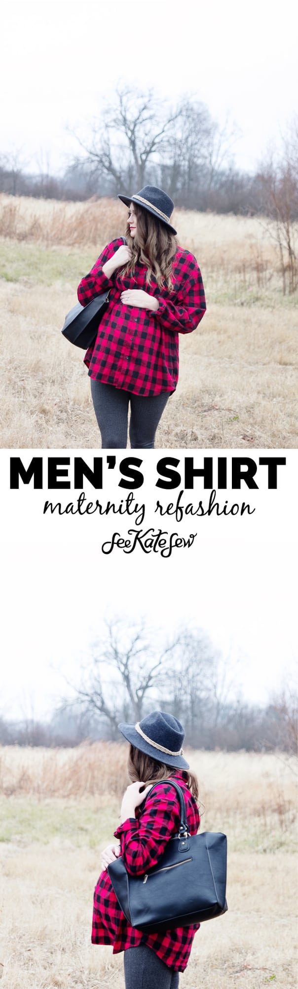 Men's shirt to maternity refashion