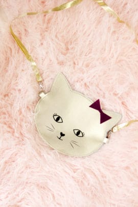 Gold Leather Kitty Purse DIY with the Cricut Maker - see kate sew