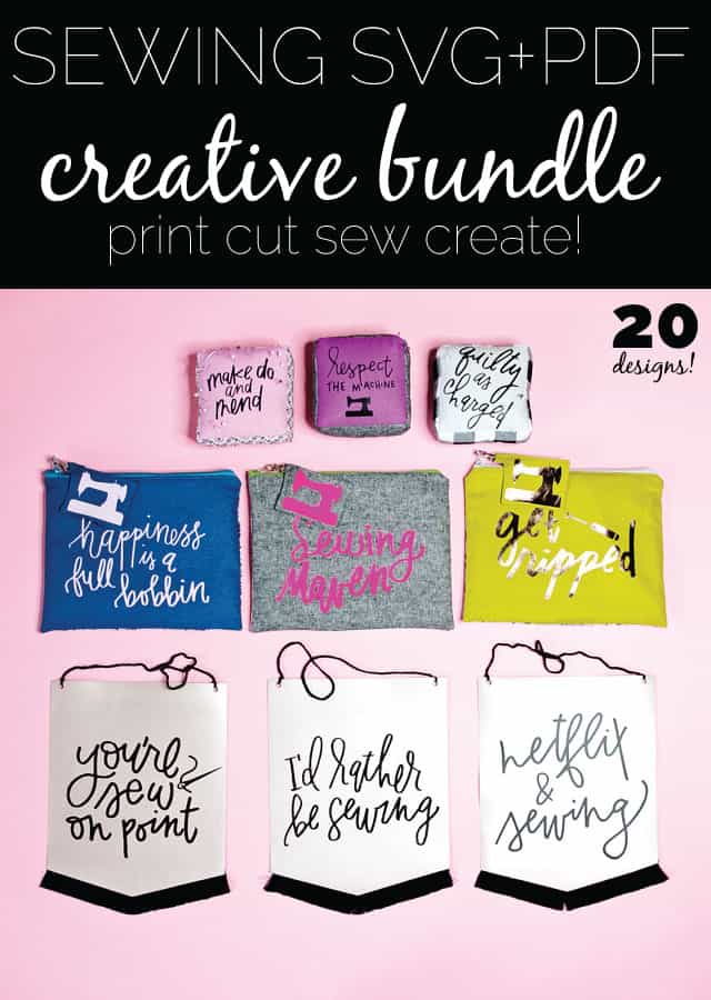 the Sewing SVG + PDF CREATIVE BUNDLE! On Sale now! \\ see Kate sew #sewingfiles #sewingpdf