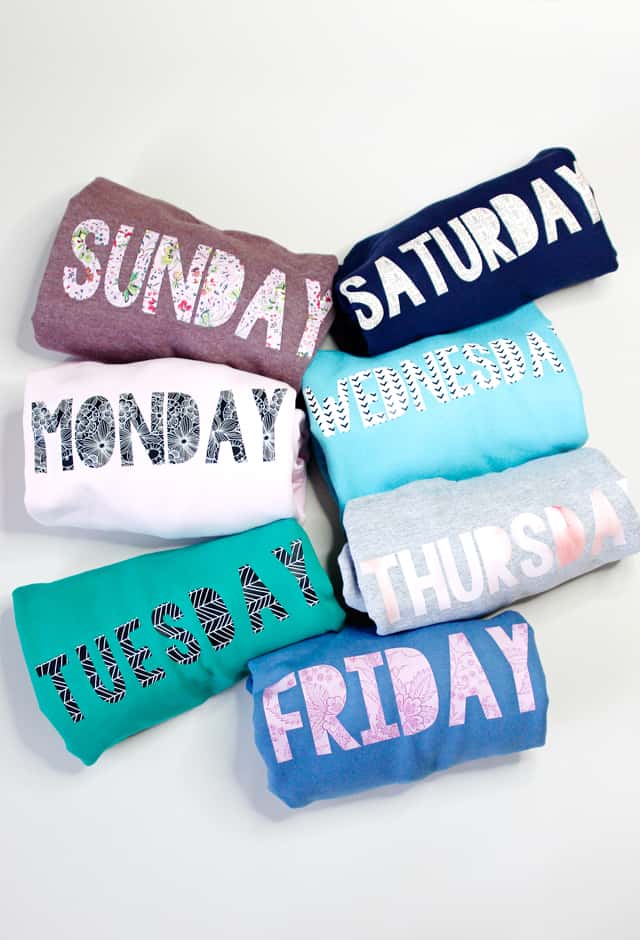 Days of the Week Shirts Tutorial | cricut tutorial | diy sweatshirt tutorial | cricut sweatshirt ideas || See Kate Sew #sweatshirt #cricut #diyshirt #cricuttutorial 