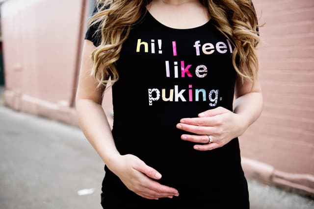 hi! I feel like puking maternity tee 