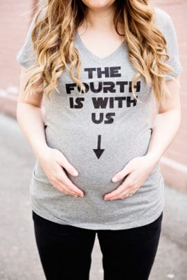 the fourth is with us + other pregnancy announcement tees - see kate sew