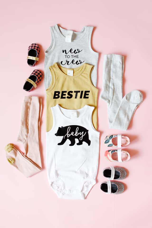 Download New To The Crew Bestie Baby Onesie Svg File Downloads See Kate Sew PSD Mockup Templates