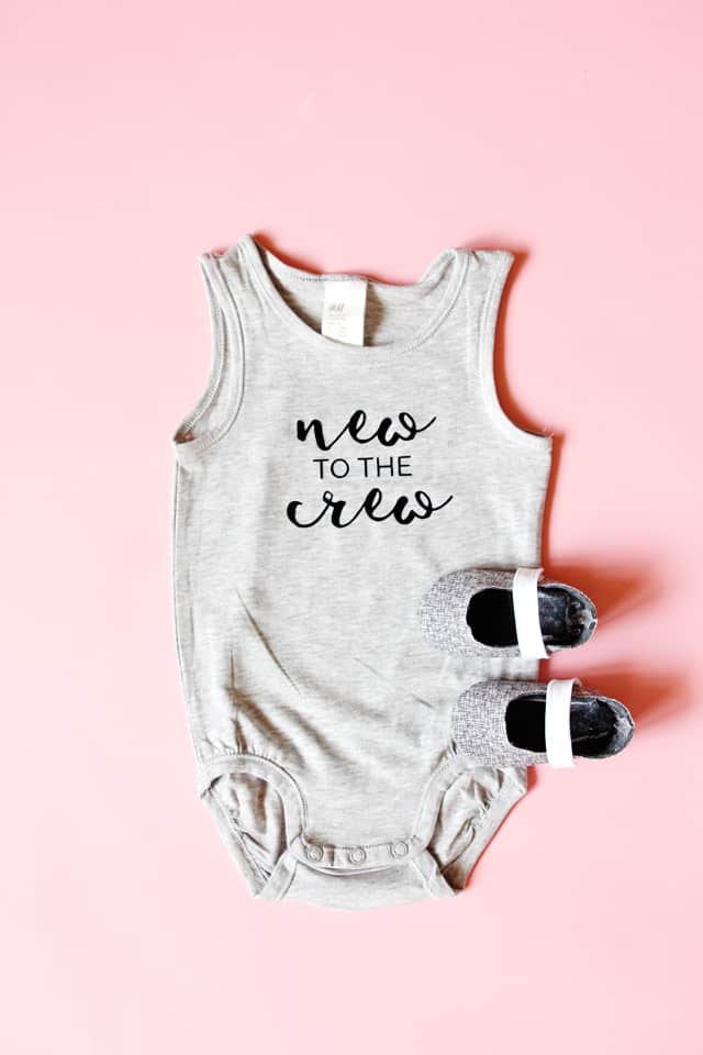 New To The Crew Bestie Baby Onesie Svg File Downloads See Kate Sew