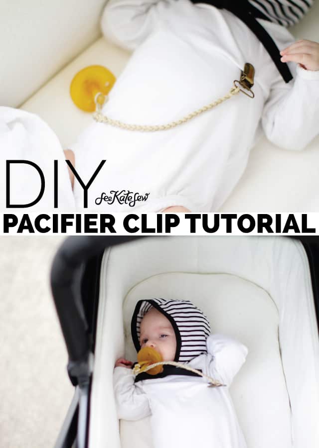 Braided Leather Pacifier Clip Tutorial | diy baby items | diy pacifier clip || See Kate Sew #diy #diybaby #pacifierclip #seekatesew