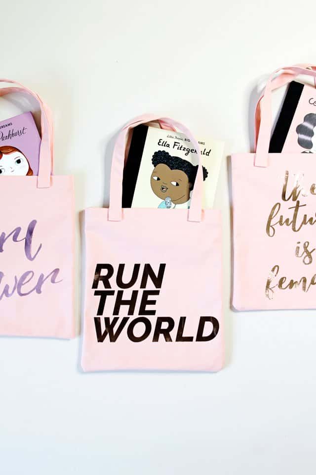 Feminist Book Bag Pattern + SVG Designs | Book Bag Pattern | Bag Sewing Pattern | Bag For Books | Book Tote | How to Sew a Book Bag | Feminist SVG Designs || See Kate Sew #bookbagpattern #bookbagsewingpattern # feministsvgdesigns #seekatesew