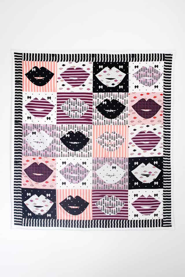 Lip Applique Quilt Pattern | Lip Quilt | How to Make a Lip Quilt | Kiss Me, Kate | Quilt Pattern| Lip Quilt Pattern | See Kate Sew #lipquilt #kissmekate #quiltpatterns #seekatesew