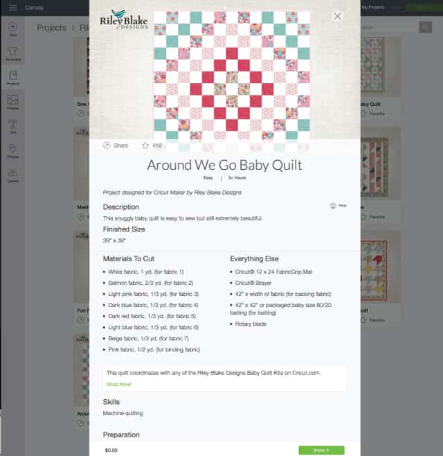 Cutting Fabric with Cricut | How to Use a Cricut to Cut Fabric | Riley Blake Quilt Kit | Cricut Maker | How to Make a Quilt with a Cricut Maker | Cutting Fabric with the Cricut Maker || See Kate Sew #cuttingfabricwithacricut #rileyblakequiltkits #cricutmaker #quiltswithcricut #seekatesew