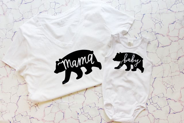 Papa Mama Baby Bear Shirt Design SVG File for Vinyl Cutting