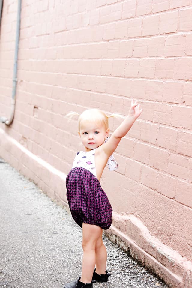 How to Sew a Baby Romper | Boho Baby Romper | DIY Baby Clothes | DIY Kids Clothes | Baby Romper | DIY Baby Romper | Boho Romper | Kiss Me, Kate Fabric || See Kate Sew #bohobabyromper #diybabyromper #diybabyclothes #bohoromper #kissmekatefabric #seekatesew