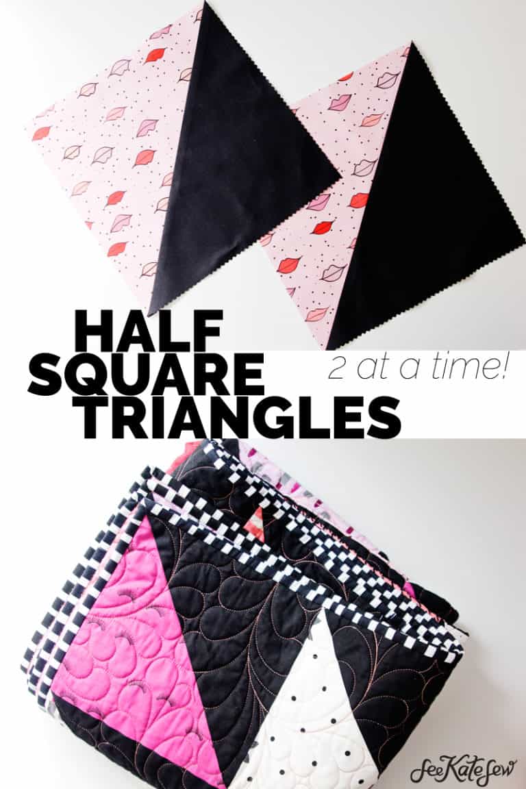 Half Square Triangle Quilt Pattern + HST Tutorial - see kate sew