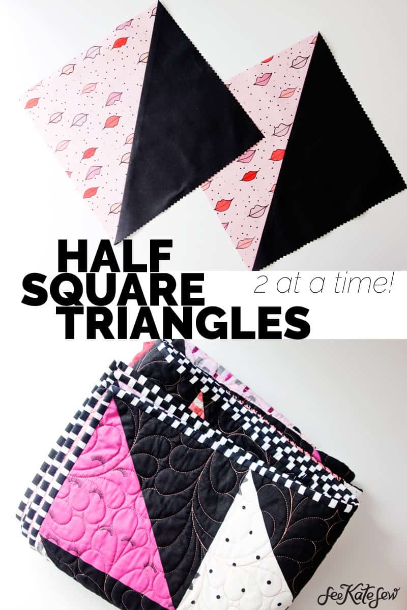 Half Square Triangle Quilt | Easy Quilt Tutorial | Free Quilt Pattern | Triangle Quilt Pattern | Triangle Quilt Tutorial | Half Square Triangle Quilt Pattern | How to Make a Half Square Triangle Quilt | Kiss Me, Kate Quilt | HST Quilt Tutorial | Free HST Quilt Pattern | Easy HST Quilt Pattern || Kiss Me Kate #hstquiltpattern #freequiltpattern #halfsquaretrianglequilt #easyquiltpattern #freehstquiltpattern #easyquilttutorial #kissmekate