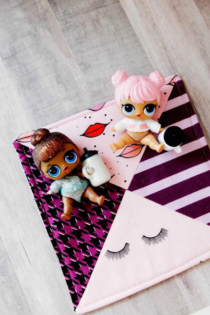 LOL Doll Quilt Tutorial | DIY Doll Quilt Tutorial | DIY Mini Doll Quilt | DIY Mini Doll Accessories | DIY Kids Toys | DIY LOL Doll Accessories | How to Make a Mini Doll Quilt | Mini Doll Quilt Tutorial | Sewing Tutorials || See Kate Sew #diyminidollquilt #diylolaccessories #dollaccessories #sewingtutorials #seekatesew