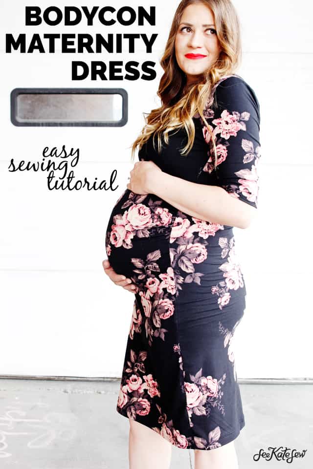 How to make a maternity dress | DIY Maternity Clothes | How to Make a Maternity Dress | Maternity Clothes Hack | Bodycon Maternity Dress | Easy Maternity Dress | 30 Minute Maternity Dress | Easy Maternity Tutorial | Maternity Makes Series || See Kate Sew #maternitydress #diymaternity #diymaternitydress #30minutedress #maternitymakes #seekatesew