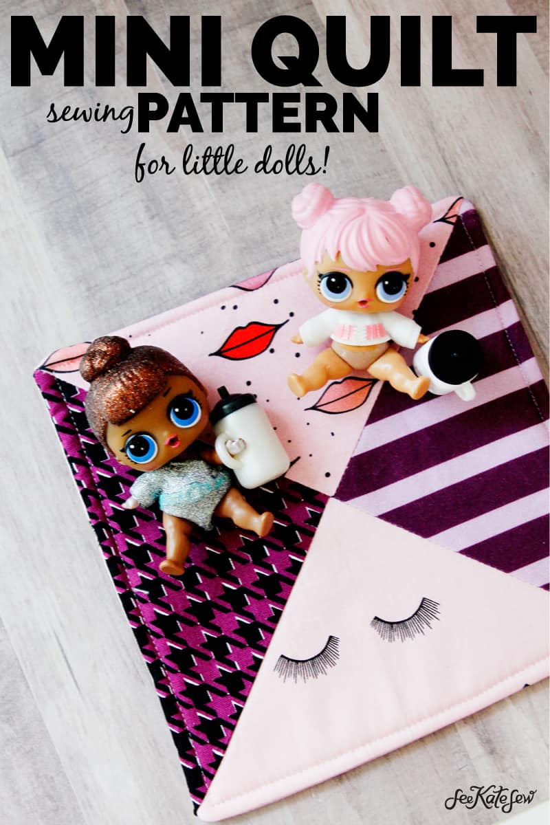 LOL Doll Quilt Tutorial | DIY Doll Quilt Tutorial | DIY Mini Doll Quilt | DIY Mini Doll Accessories | DIY Kids Toys | DIY LOL Doll Accessories | How to Make a Mini Doll Quilt | Mini Doll Quilt Tutorial | Sewing Tutorials || See Kate Sew #diyminidollquilt #diylolaccessories #dollaccessories #sewingtutorials #seekatesew