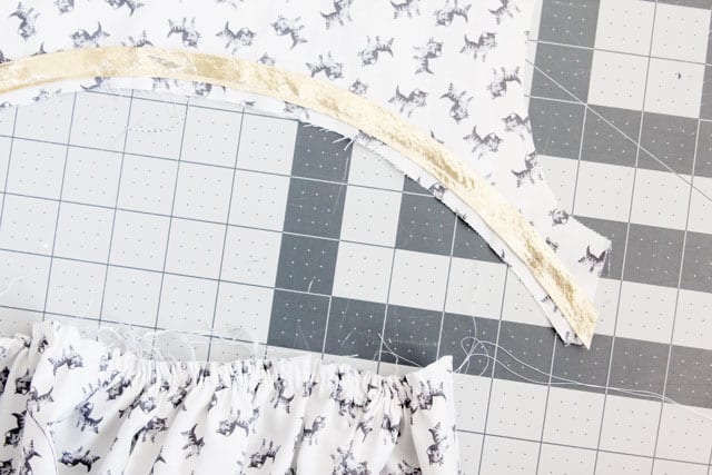 Gold Bias Tape Girls Dress Tutorial