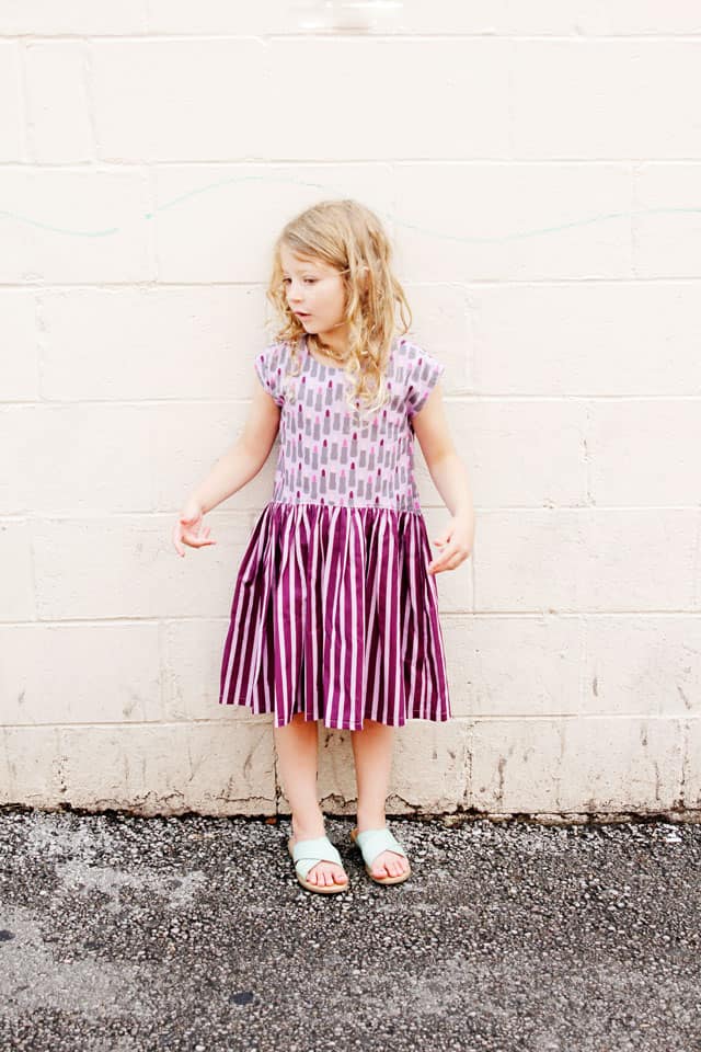 Lipstick Dress Tutorial | Zippy Top Dress Pattern Hack | DIY Girls Dress | DIY Kids Clothes | DIY High-Low Hem Dress | Quick DIY Dress for Girls | One Hour DIY Dress for Girls | Girls Dress Tutorial | Dress Pattern Hack || See Kate Sew #diygirlsdress #sewingtutorial #zippytoppattern #sewinghacks #kissmekatefabric #seekatesew