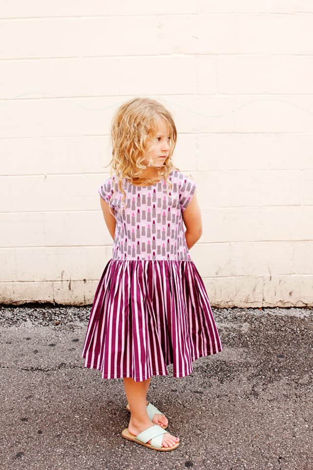 Lipstick Dress Tutorial | Zippy Top Dress Pattern Hack | DIY Girls Dress | DIY Kids Clothes | DIY High-Low Hem Dress | Quick DIY Dress for Girls | One Hour DIY Dress for Girls | Girls Dress Tutorial | Dress Pattern Hack || See Kate Sew #diygirlsdress #sewingtutorial #zippytoppattern #sewinghacks #kissmekatefabric #seekatesew