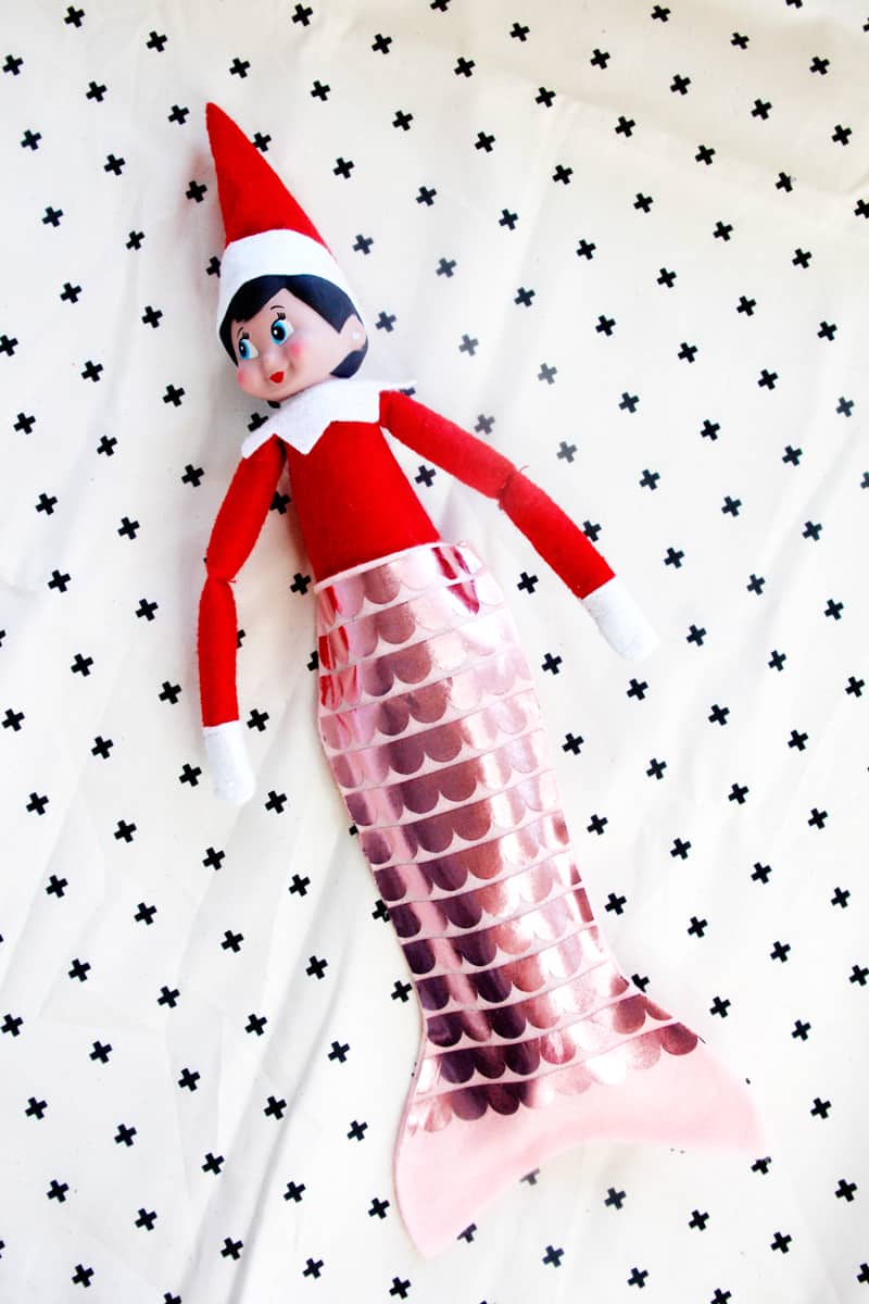 Elf on the Shelf Mermaid Tail Pattern | Elf on the Shelf Accessories | Mermaid Tails | DIY Elf on the Shelf Accessories | Free Mermaid Tail Pattern || See Kate Sew #mermaidtail #elfontheshelf #seekatesew