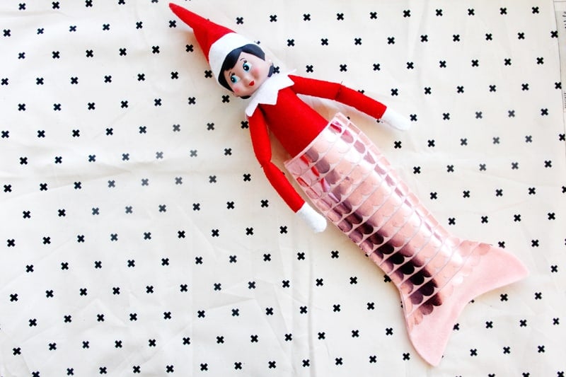 Elf on the Shelf Mermaid Tail Pattern | Elf on the Shelf Accessories | Mermaid Tails | DIY Elf on the Shelf Accessories | Free Mermaid Tail Pattern || See Kate Sew #mermaidtail #elfontheshelf #seekatesew