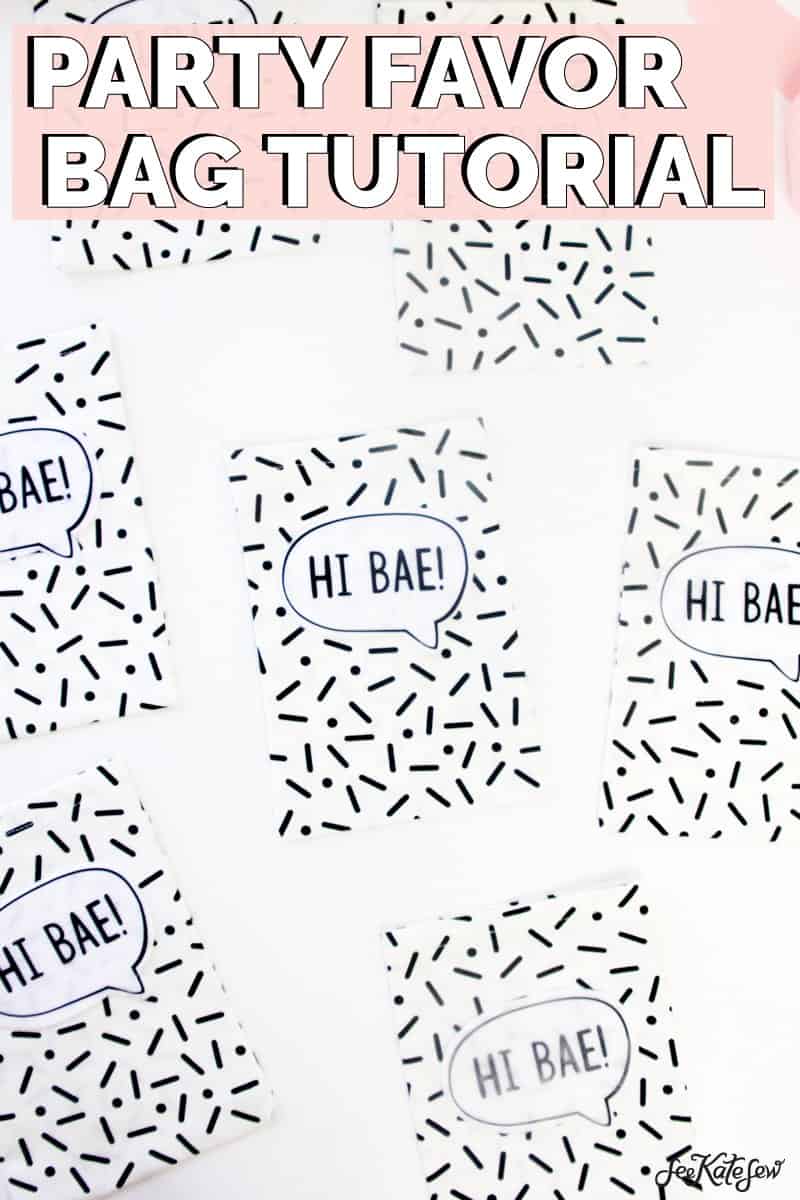 Hi Bae! // How to Make Fabric Party Favor Bags || LOL Party Favor Bags | DIY Party Favor Bags | Fabric Party Favor Bags | Party Bags | Quick Party Favor Bags | No Sew Fabric Party Favor Bags || See Kate Sew #partyfavors #LOLparty #seekatesew