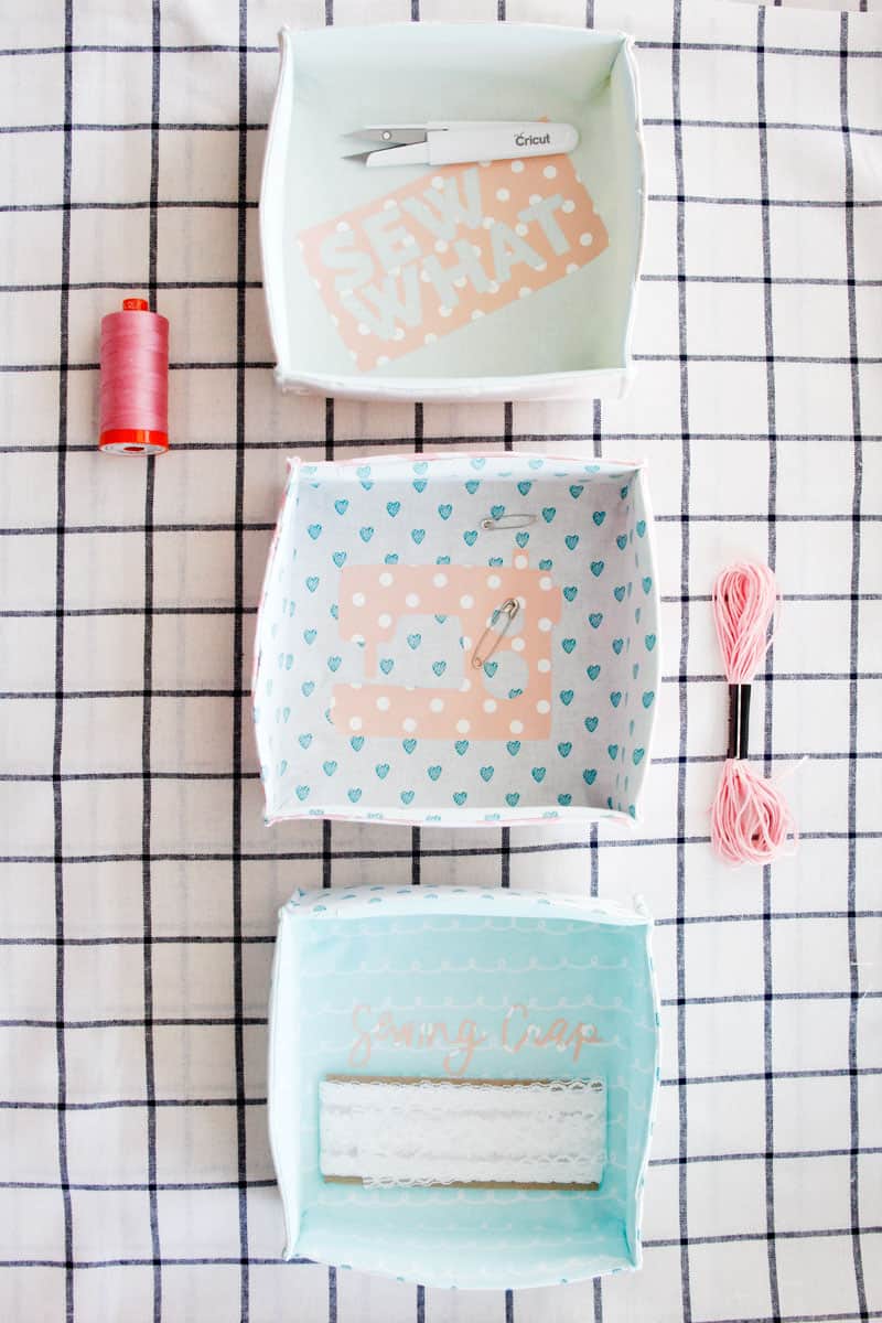 Fabric Storage Bins FREE sewing pattern and tutorial - Sew Modern Bags