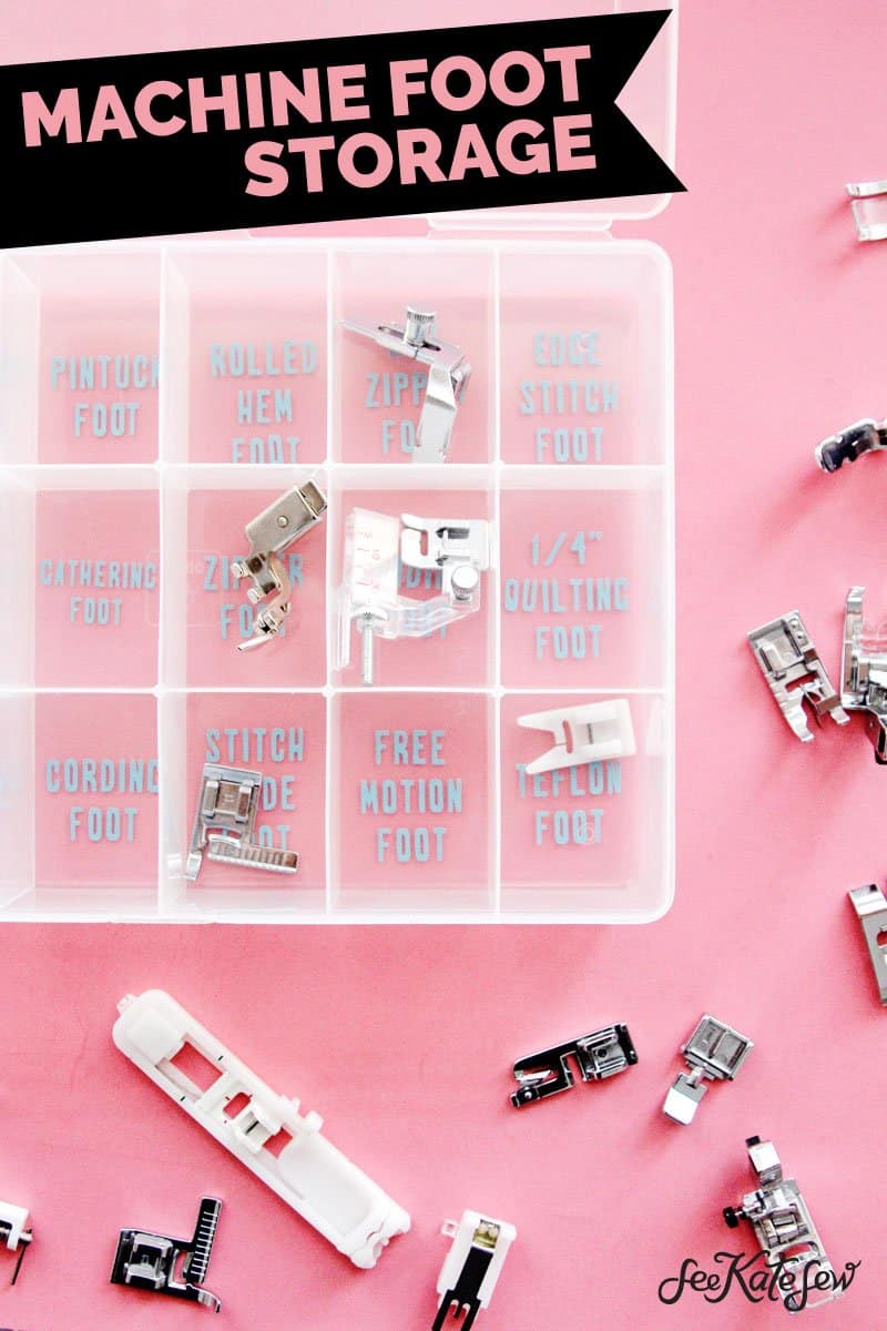 10 Craft Room Organization Hacks | Craft Room Organization Ideas | DIY Embroidery Floss Bobbins | DIY Planner Stickers | DIY Drawer Labels | DIY Trim Holder | DIY Jar Labels | DIY Fabric Organizers | DIY String Holders | DIY Travel Pouch | DIY Machine Foot Storage | DIY Fabric Boxes | Cricut Ideas || See Kate Sew #cricut #organization #seekatesew