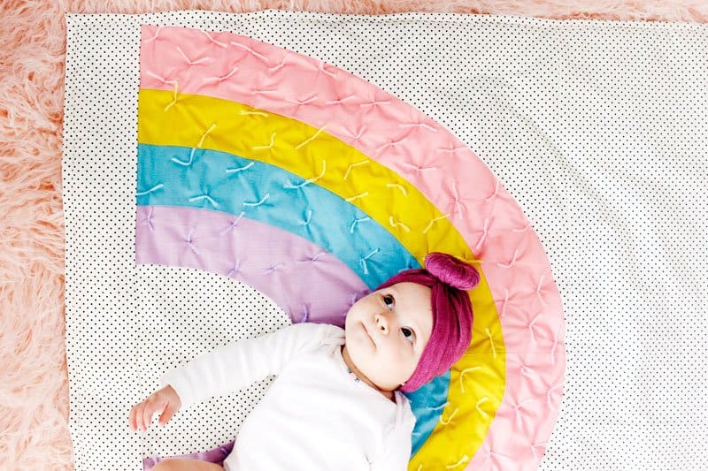 Rainbow Baby Quilt with Cricut - see kate sew