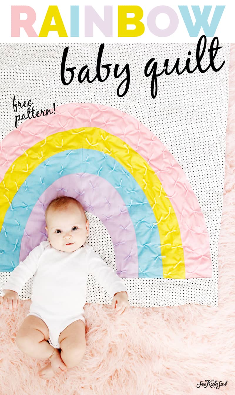 Rainbow Baby Quilt with Cricut - see kate sew