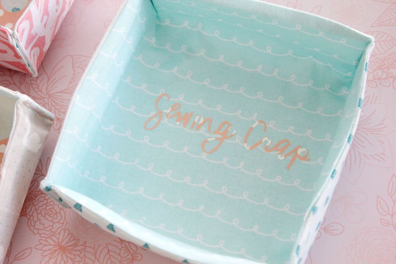 DIY Fabric Boxes | Fabric Boxes | DIY Shallow Boxes | Sewing Room Organization | Free PDF Download | Sewing Tutorials | Free Sewing Pattern || See Kate Sew #fabricboxes #freepattern #seekatesew